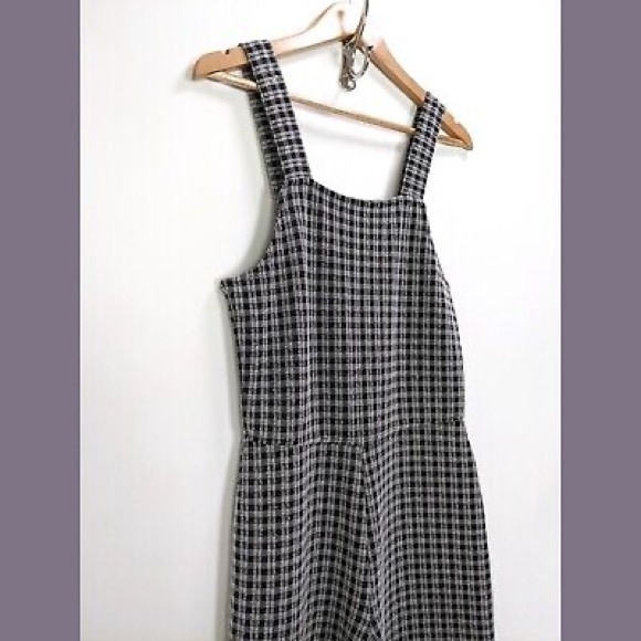 Zara | Textured Plaid Tank Wide Leg Jumpsuit | Size Medium - Picture 2 of 7